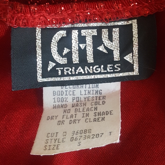 Red Sparkling Halter Gown - Picture 7 of 7